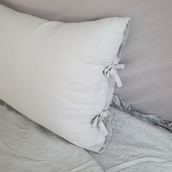 French Linen Housewife Pillowcase - Grey
