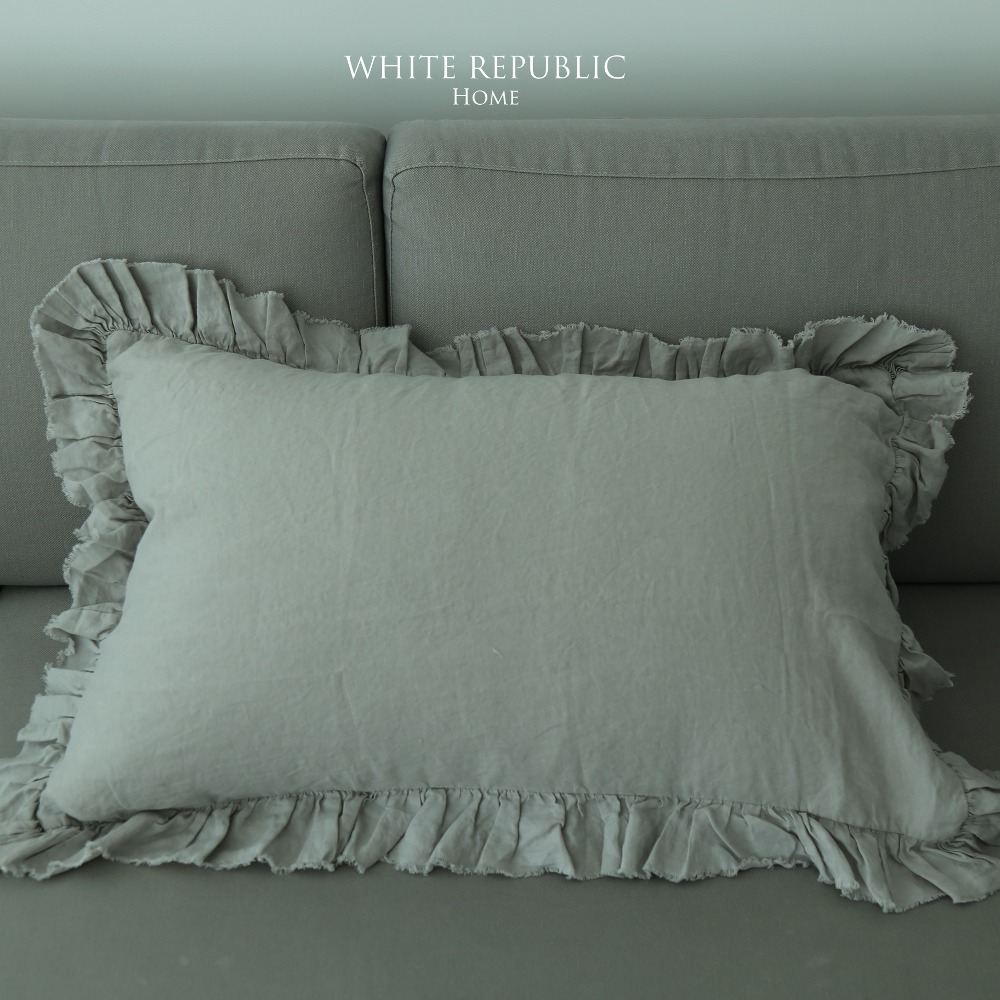 French Linen Ruffle Mini Pillowcase(3color)