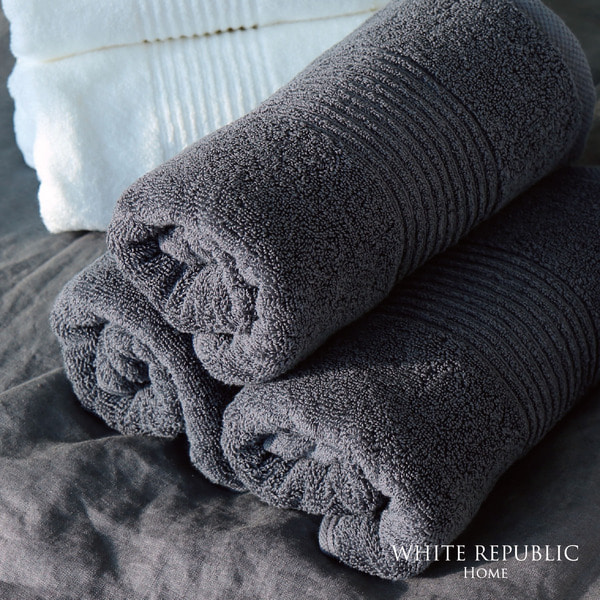 (Season Out) Hotel Cotton Hand Towel - Charcoal Grey