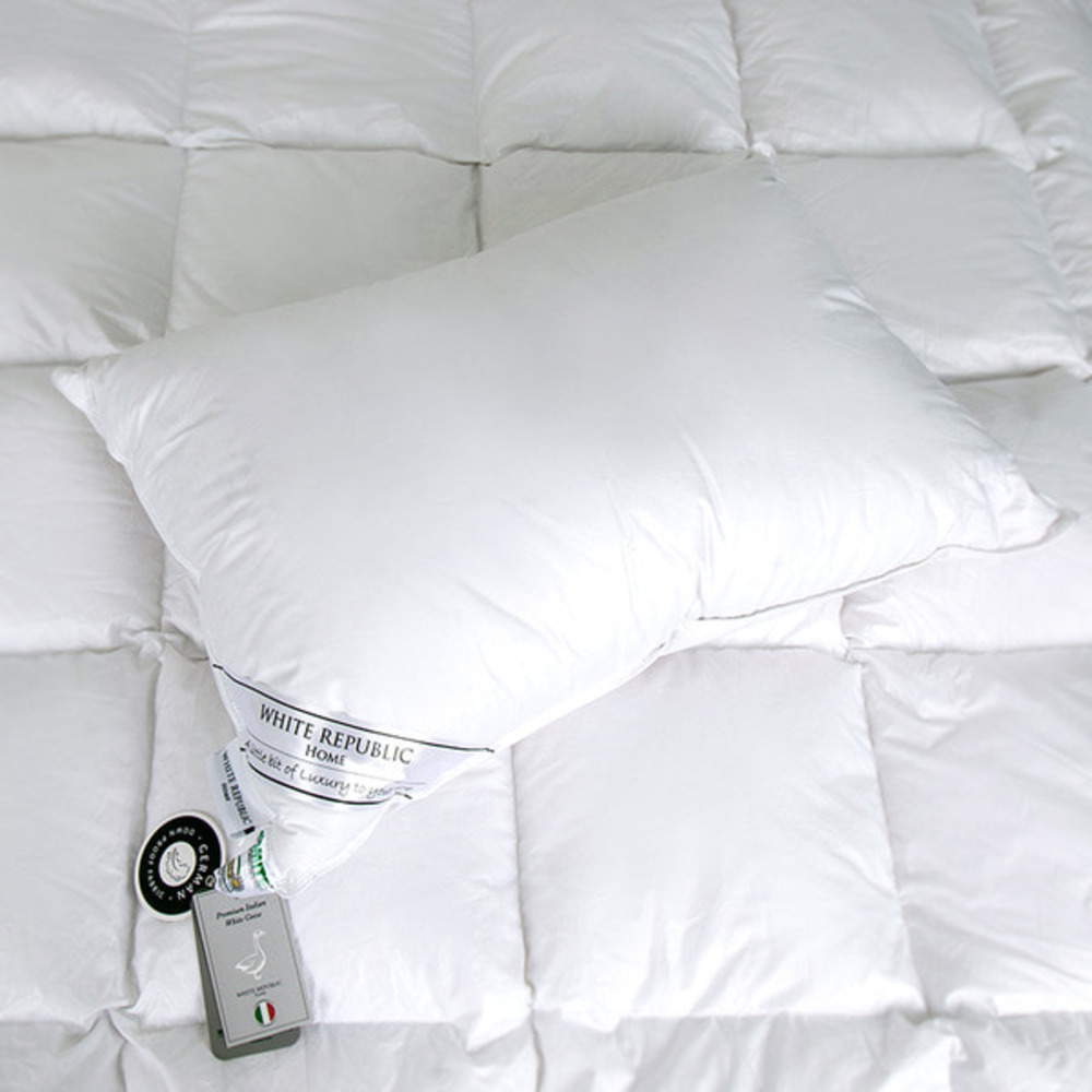 Premium Italian White Goose 3 Chamber Pillow
