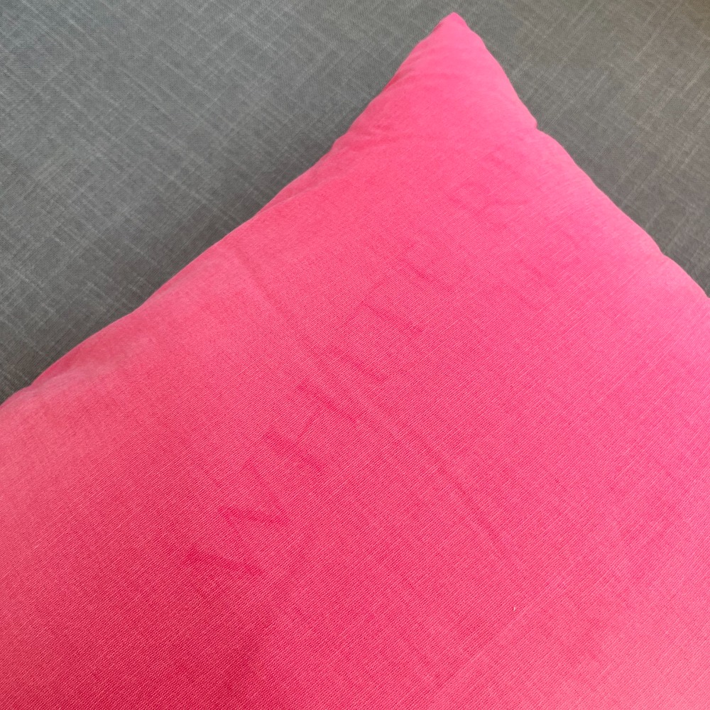 Hot Pink Cotton  Cushion Case