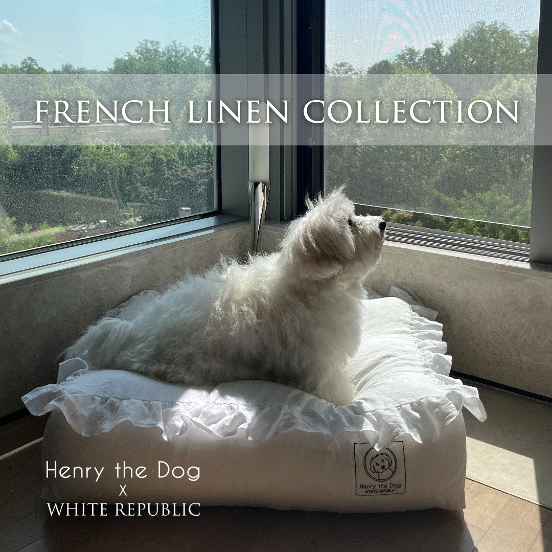 [Henry the dog] French Linen Hotel Bedding Cover (LS,S,M,L,XL) (솜별도)